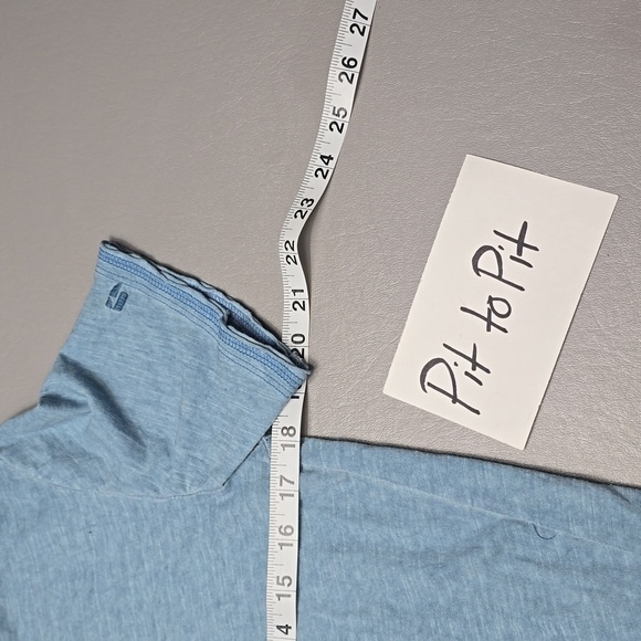 3/$15 garcia jeans light blue short sleeve thin tshirt mens size medium - Picture 6 of 7